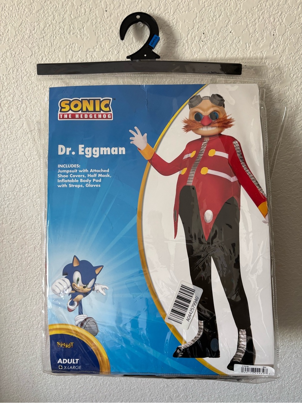 Adult Sonic the Hedgehog Dr. Eggman Halloween Costume Size X-Large